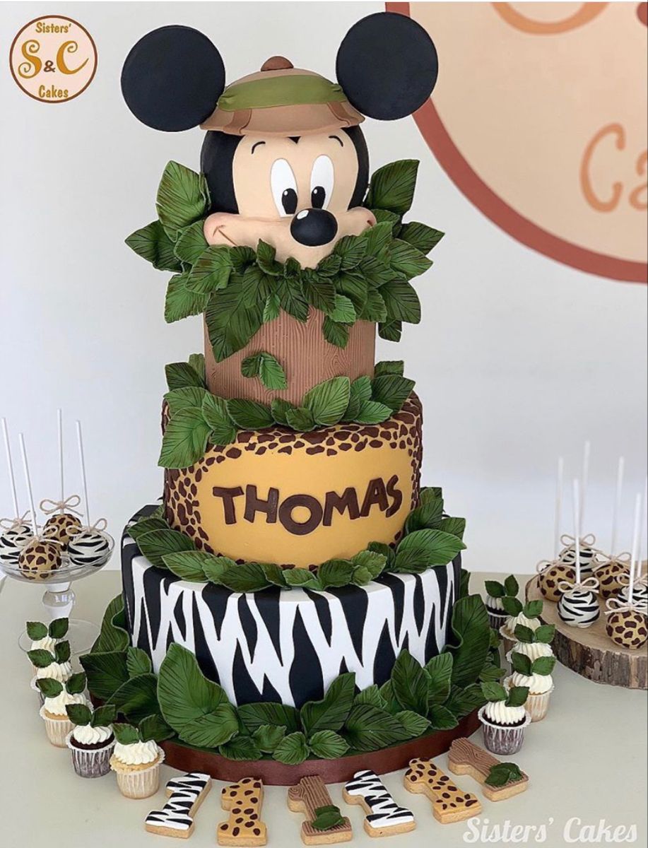 Detail Mickey Mouse Safari Birthday Cake Nomer 6