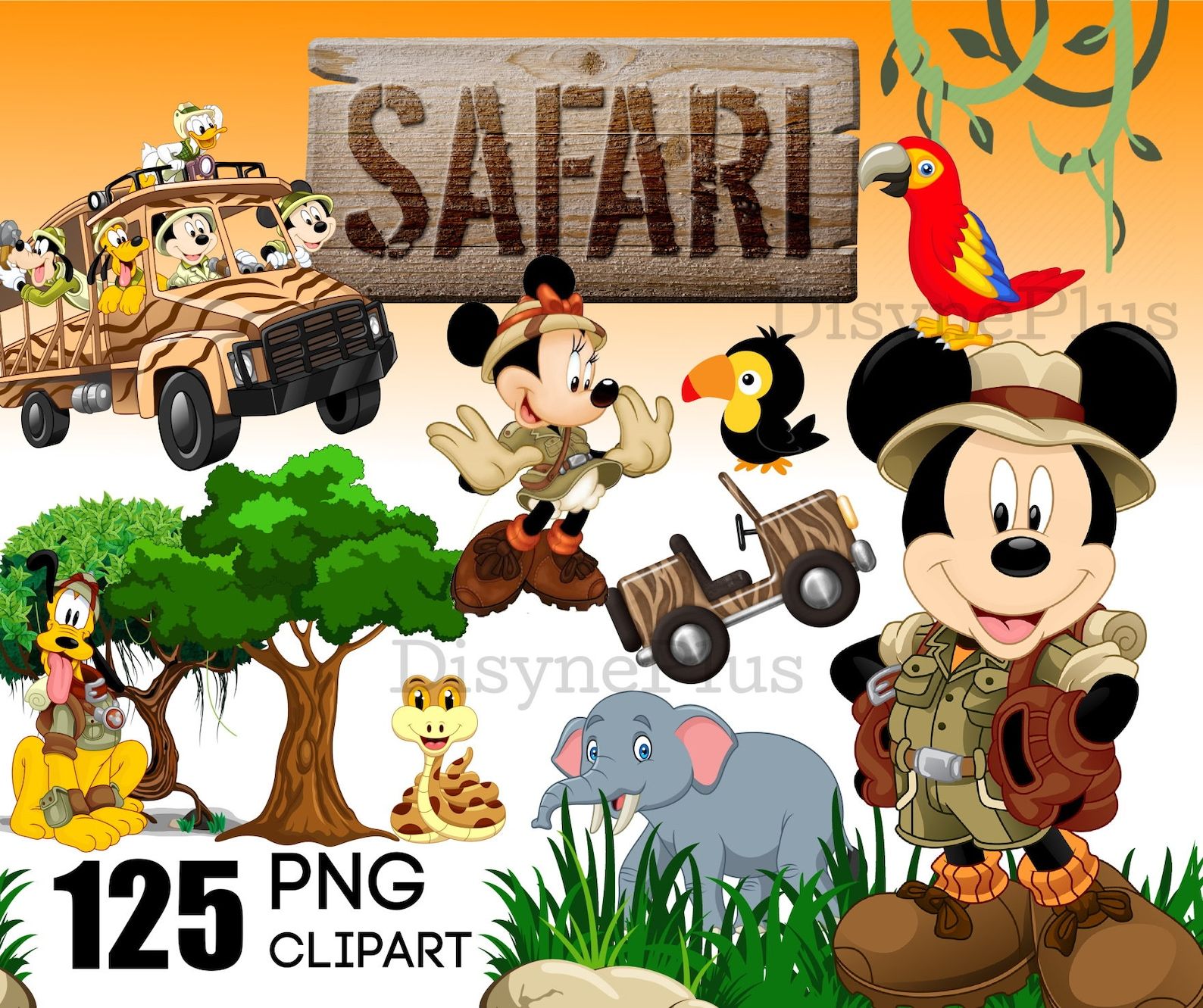 Detail Mickey Mouse Safari Clipart Nomer 30