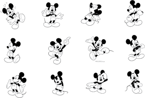 Detail Mickey Mouse Silhouette Vector Nomer 34