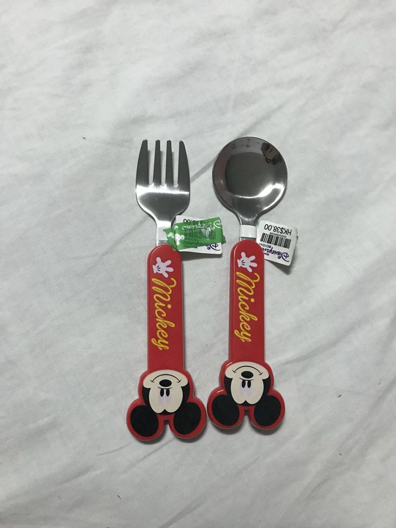 Detail Mickey Mouse Spoon And Fork Set Nomer 37