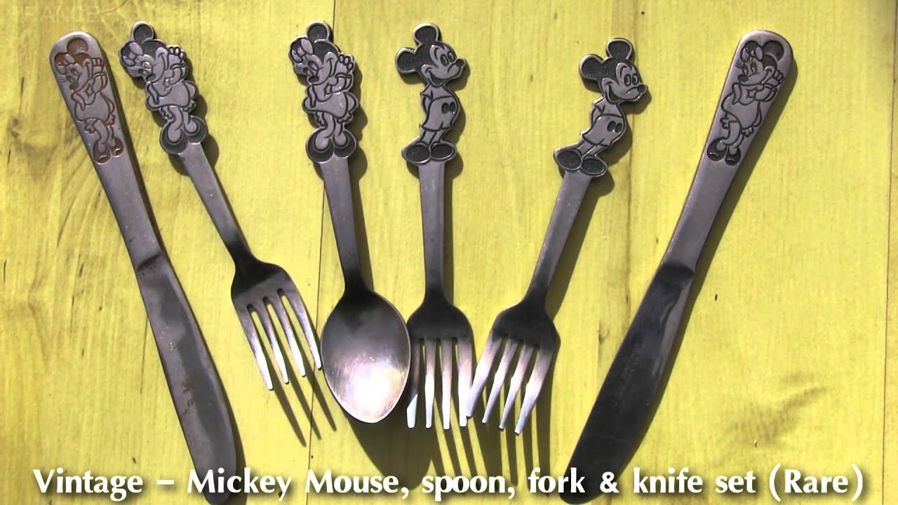 Detail Mickey Mouse Spoon And Fork Set Nomer 43