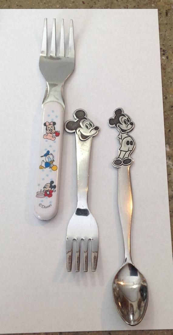 Detail Mickey Mouse Spoon And Fork Set Nomer 57