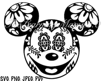 Detail Mickey Mouse Sugar Skull Nomer 2