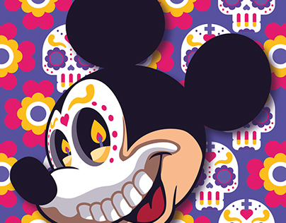 Detail Mickey Mouse Sugar Skull Nomer 25