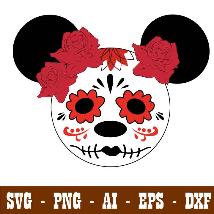 Detail Mickey Mouse Sugar Skull Nomer 45