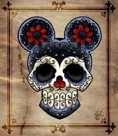 Detail Mickey Mouse Sugar Skull Nomer 6