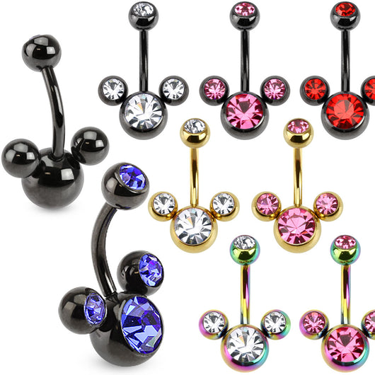 Detail Mickey Mouse Tongue Ring Nomer 25