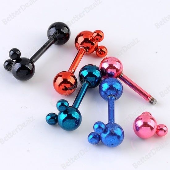 Detail Mickey Mouse Tongue Ring Nomer 4