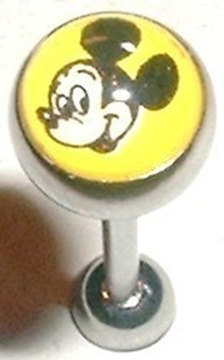 Detail Mickey Mouse Tongue Ring Nomer 5