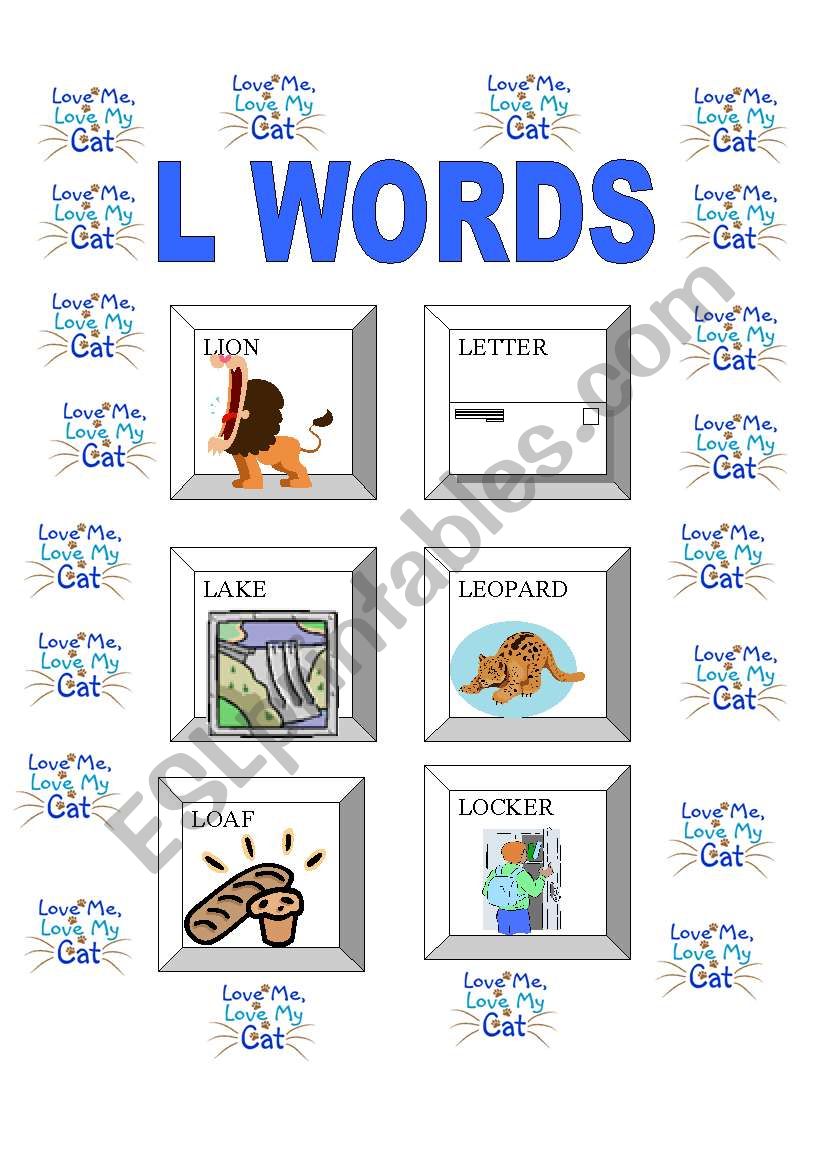 Detail L Letter Words Images Nomer 31