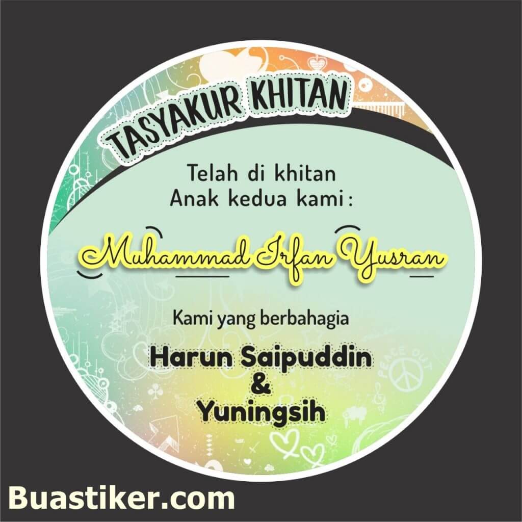 Detail Label Khitanan Nomer 25