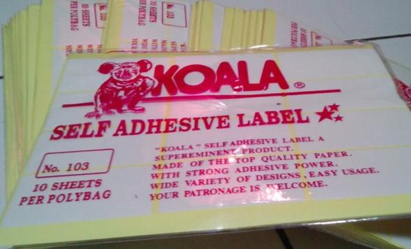 Detail Label Koala 103 Nomer 14