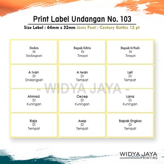 Detail Label Stiker Undangan 103 Nomer 14
