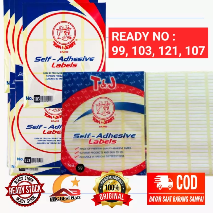 Detail Label Tom And Jerry 107 Nomer 33