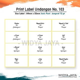 Detail Label Undangan 103 Nomer 26