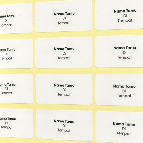 Detail Label Undangan Kosong Nomer 18