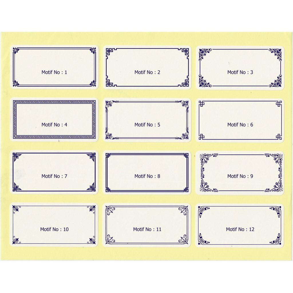 Detail Label Undangan Kosong Nomer 24