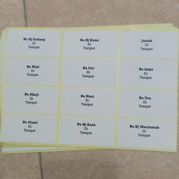 Detail Label Undangan Kosong Nomer 30