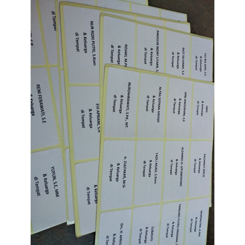 Detail Label Undangan Kosong Nomer 34