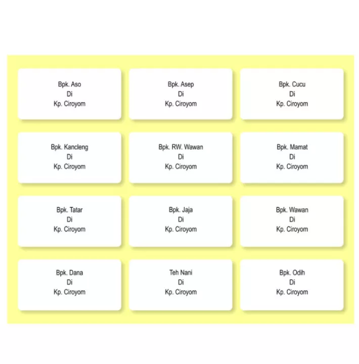 Detail Label Undangan Kosong Nomer 46