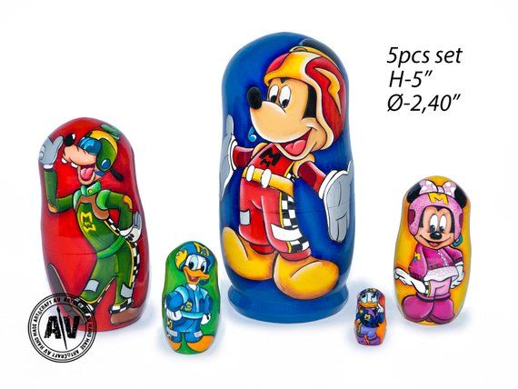 Detail Mickey Nesting Dolls Nomer 55