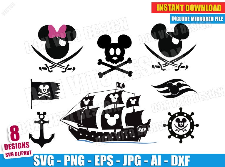 Detail Mickey Pirate Clipart Nomer 12