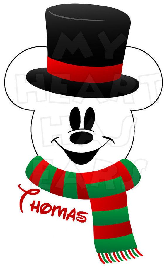 Download Mickey Snowman Clipart Nomer 1