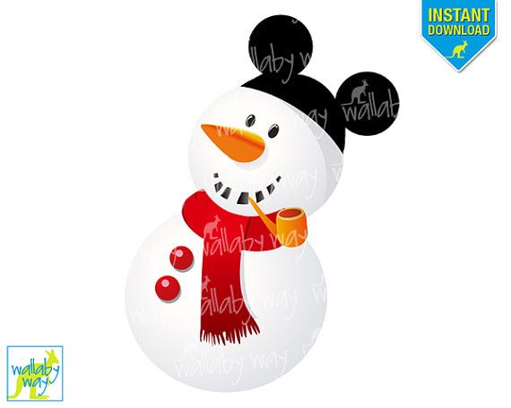 Download Mickey Snowman Clipart Nomer 2