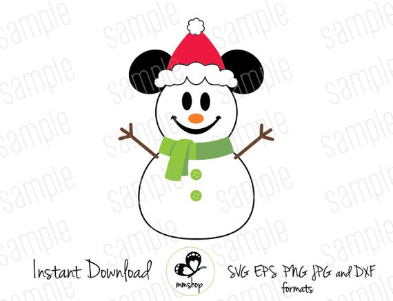 Detail Mickey Snowman Clipart Nomer 6