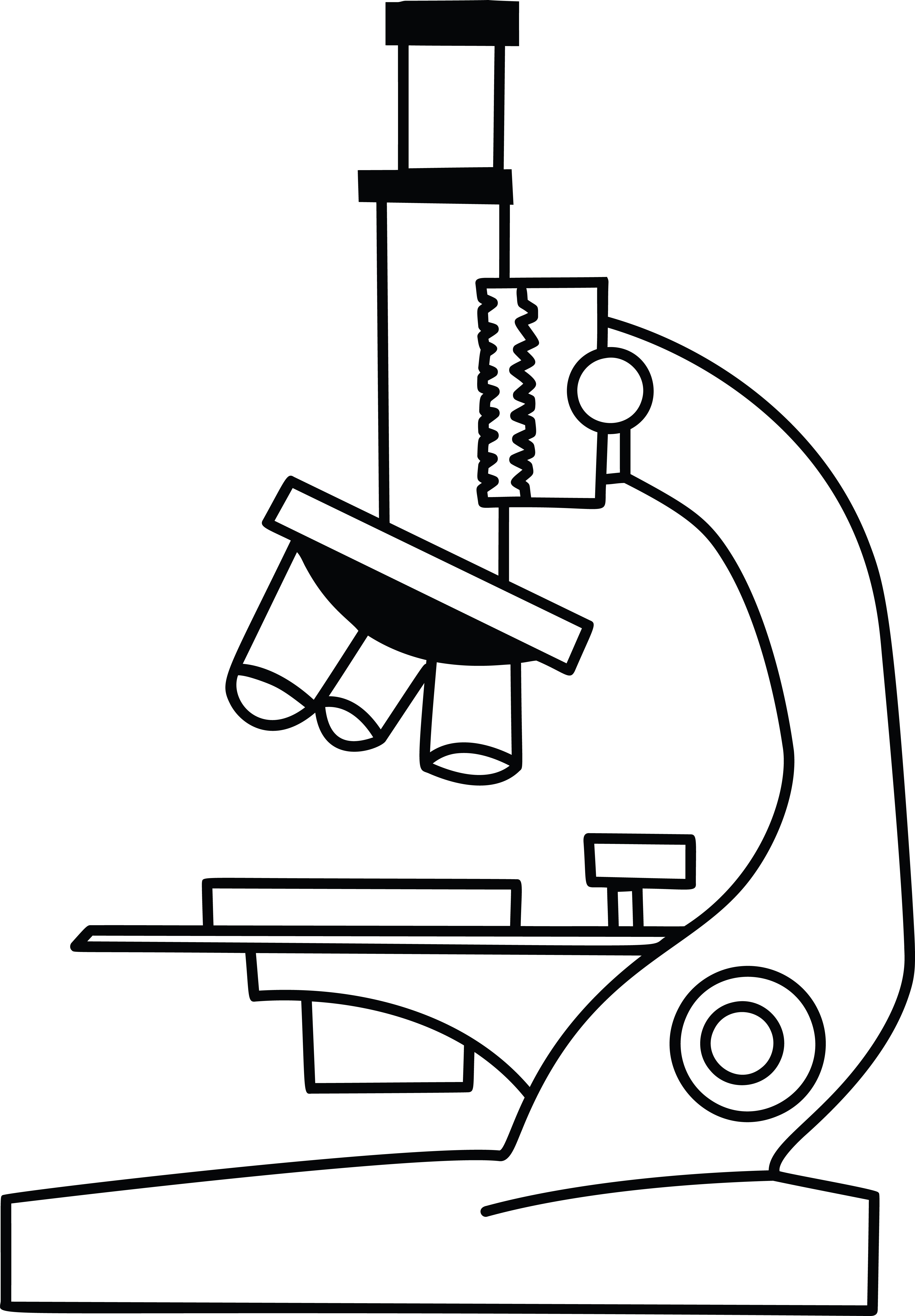 Detail Microscope Clipart Black And White Nomer 3