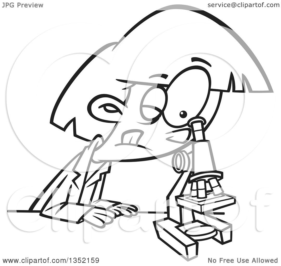 Detail Microscope Clipart Black And White Nomer 30