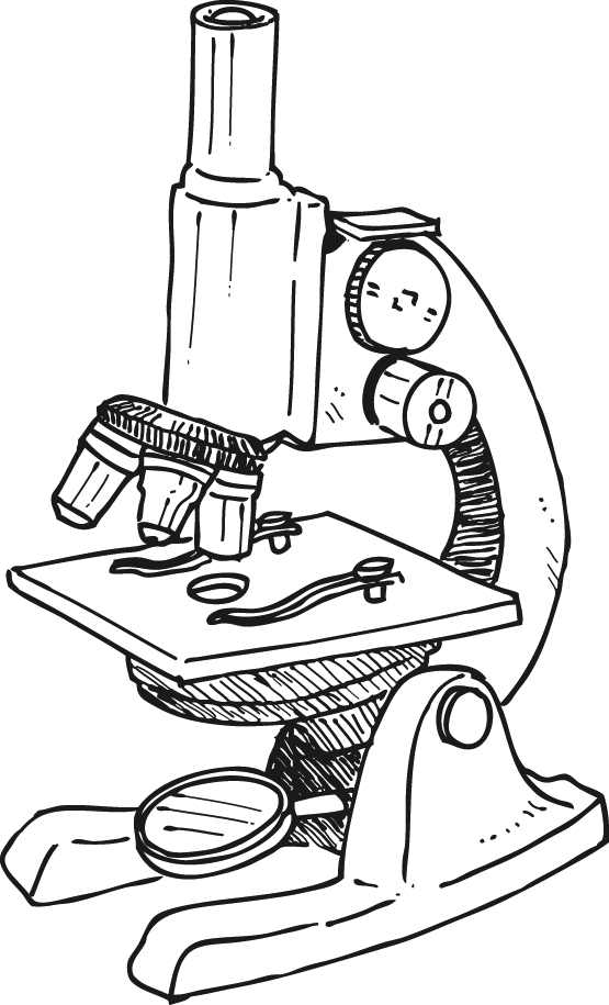 Detail Microscope Clipart Black And White Nomer 33