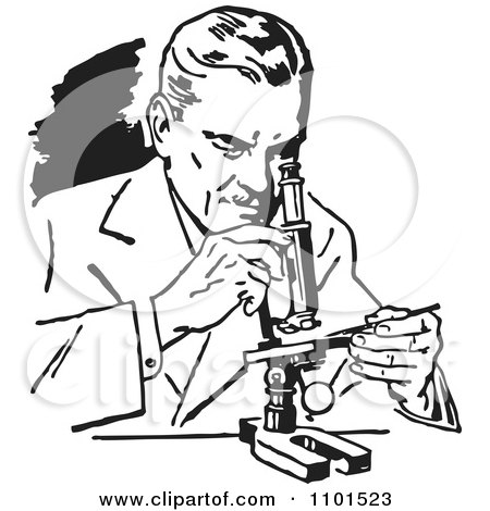 Detail Microscope Clipart Black And White Nomer 47