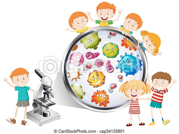 Detail Microscope Clipart For Kids Nomer 22