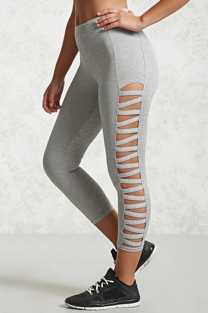 Detail Ladder Cutout Leggings Nomer 3