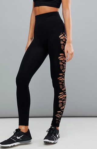 Detail Ladder Cutout Leggings Nomer 33