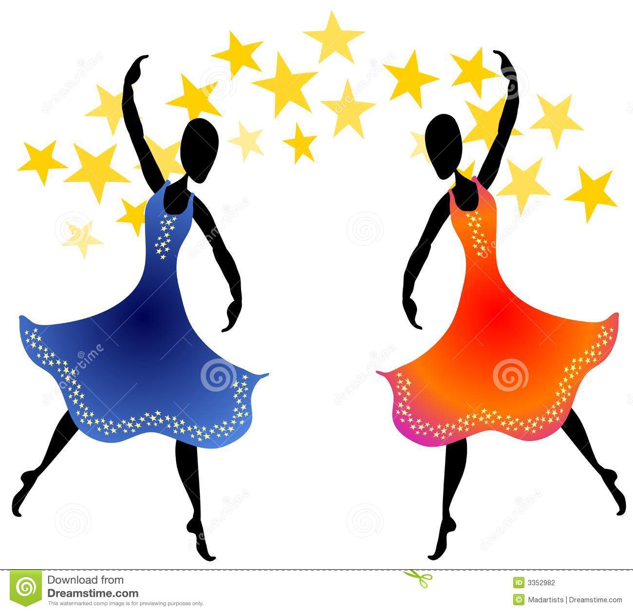 Detail Lady Dancing Clipart Nomer 36