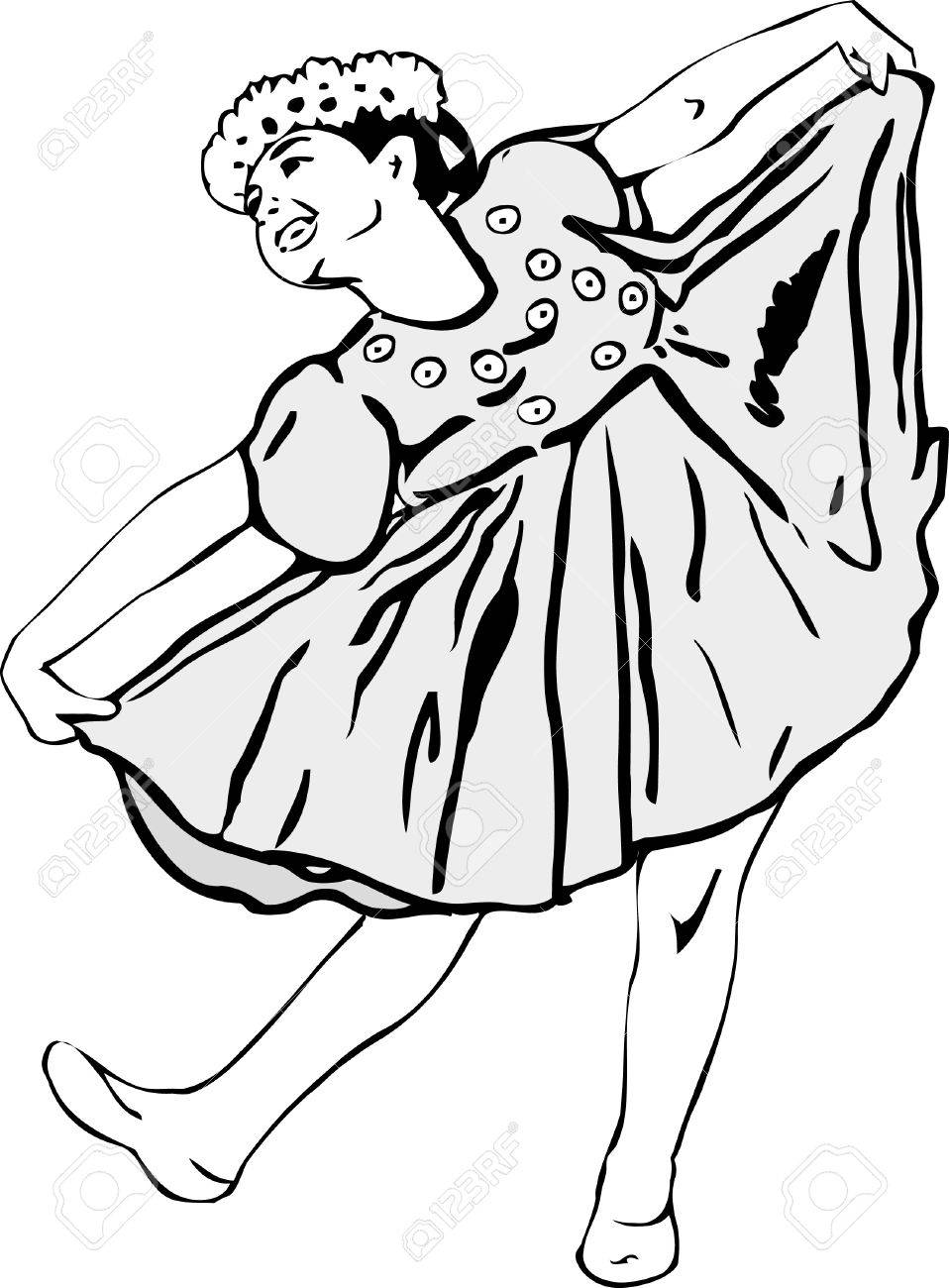 Detail Lady Dancing Clipart Nomer 44