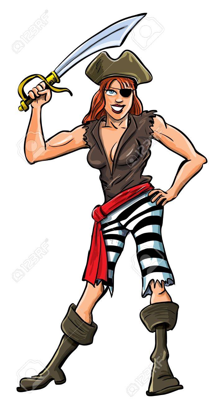 Detail Lady Pirate Clipart Nomer 16