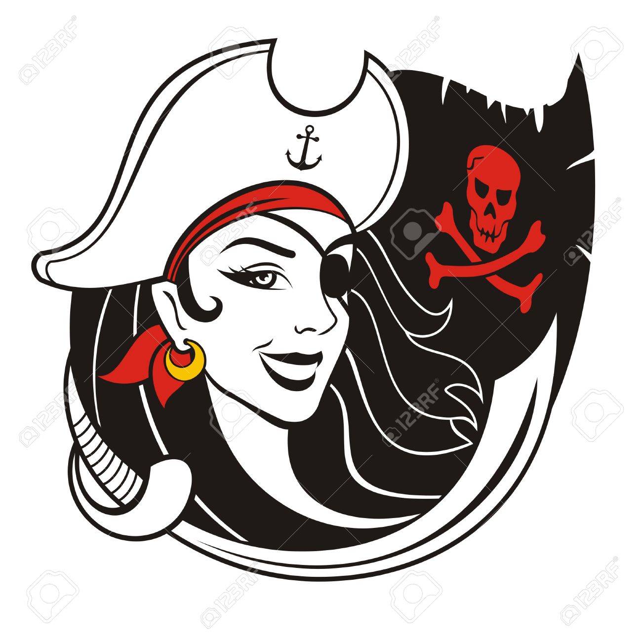 Detail Lady Pirate Clipart Nomer 30