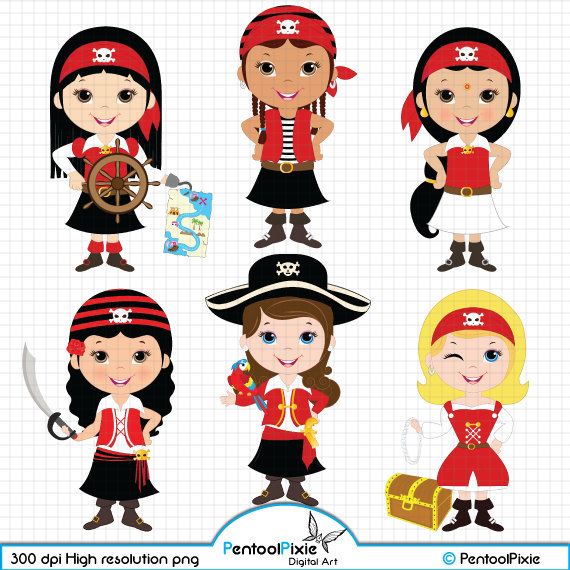 Detail Lady Pirate Clipart Nomer 43