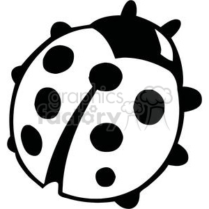 Detail Ladybug Clipart Black And White Nomer 47