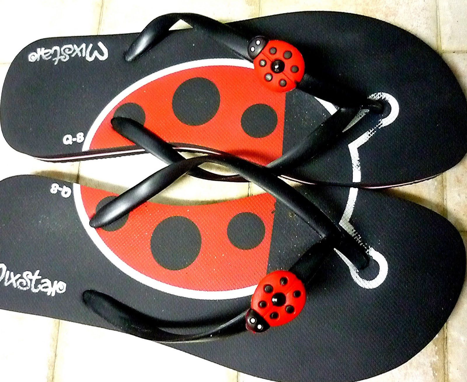 Detail Ladybug Flipflops Nomer 2