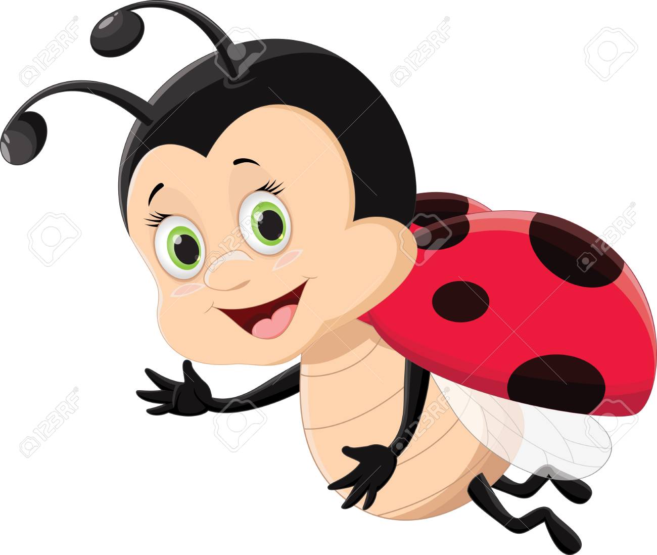 Detail Ladybug Flying Clipart Nomer 9
