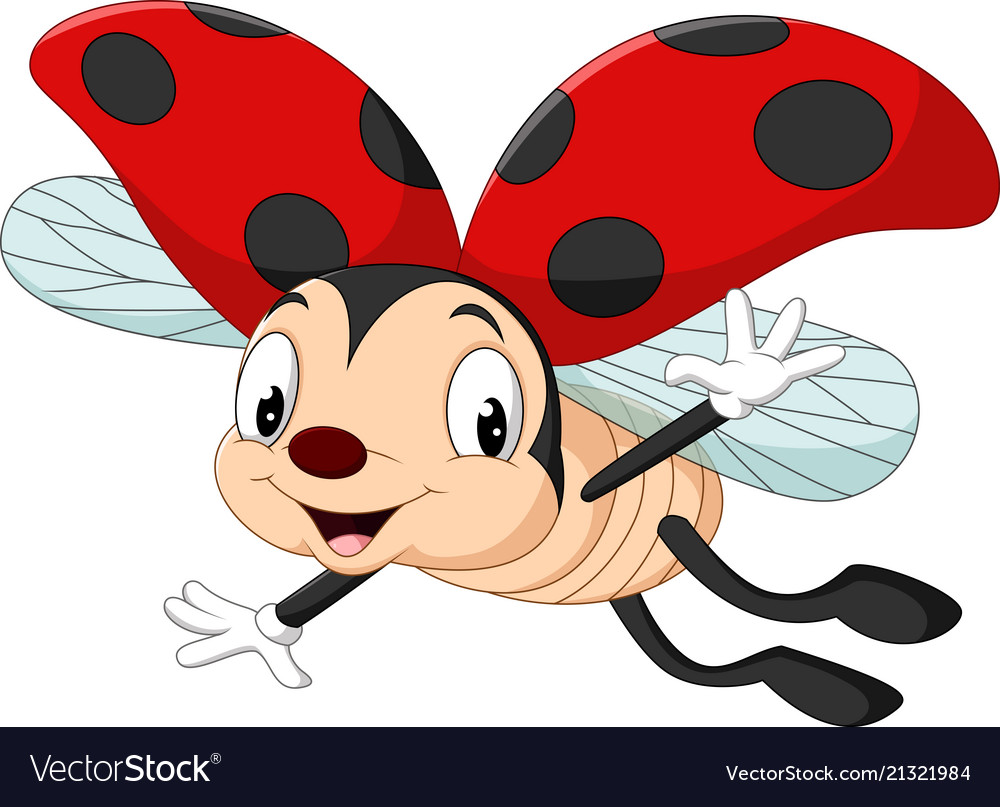 Detail Ladybug Flying Clipart Nomer 15