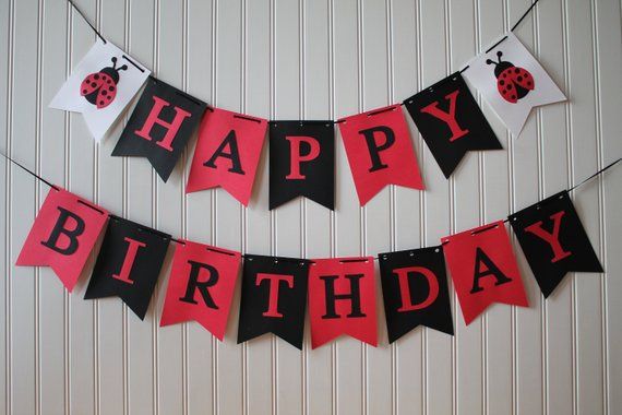 Detail Ladybug Happy Birthday Banner Nomer 15