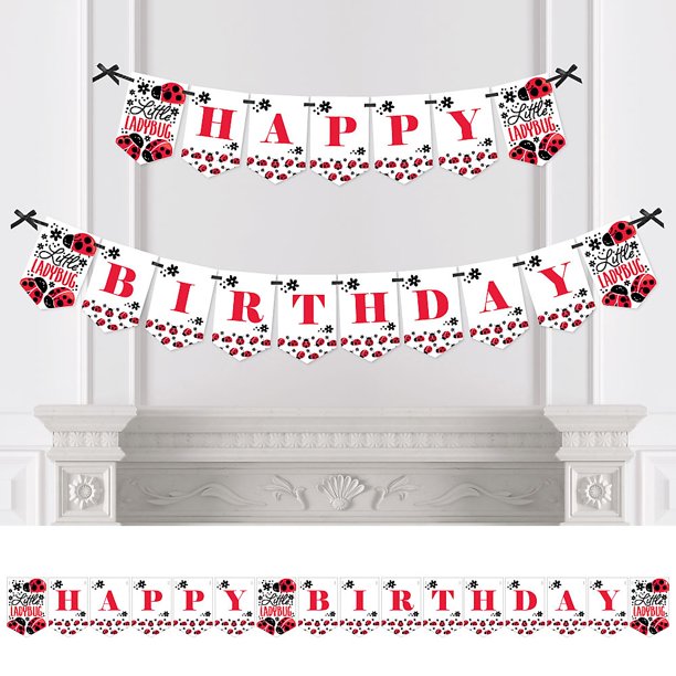 Detail Ladybug Happy Birthday Banner Nomer 23