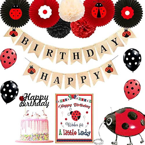 Detail Ladybug Happy Birthday Banner Nomer 32
