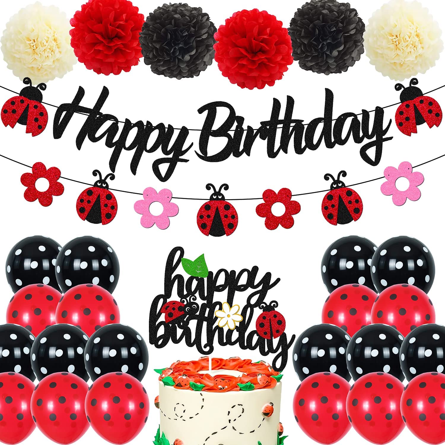 Detail Ladybug Happy Birthday Banner Nomer 45