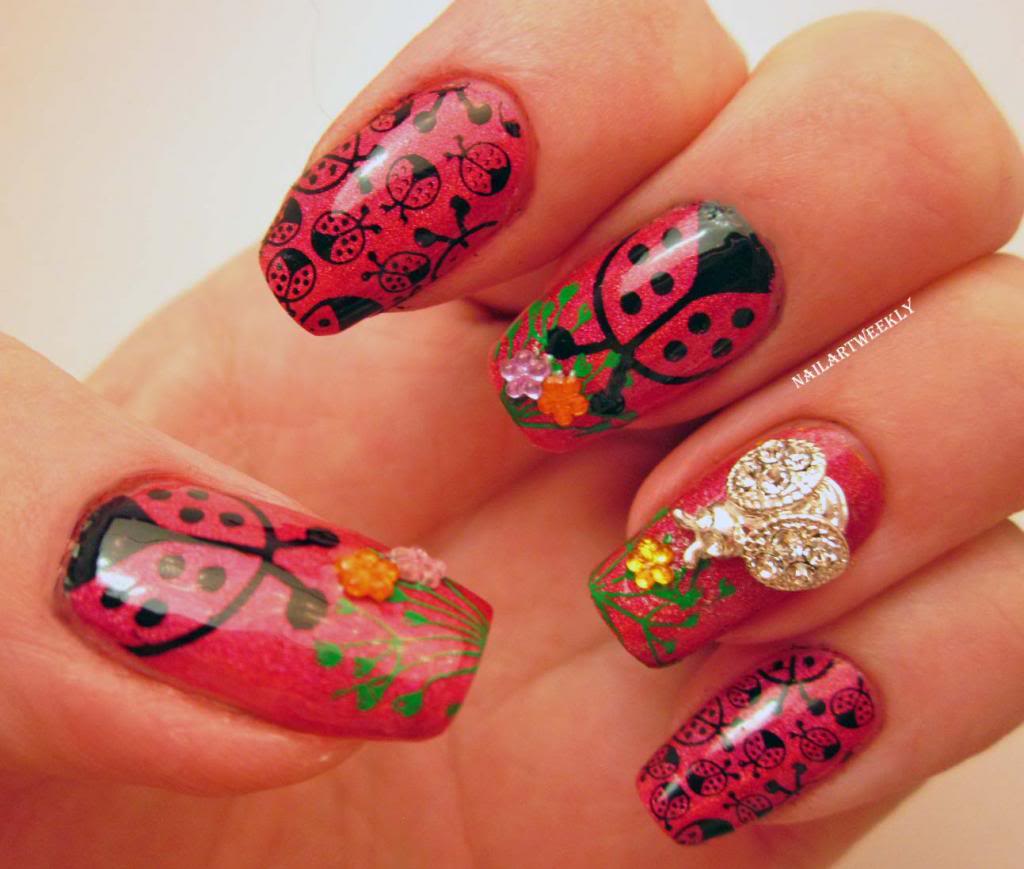 Detail Ladybug Nail Designs Nomer 27